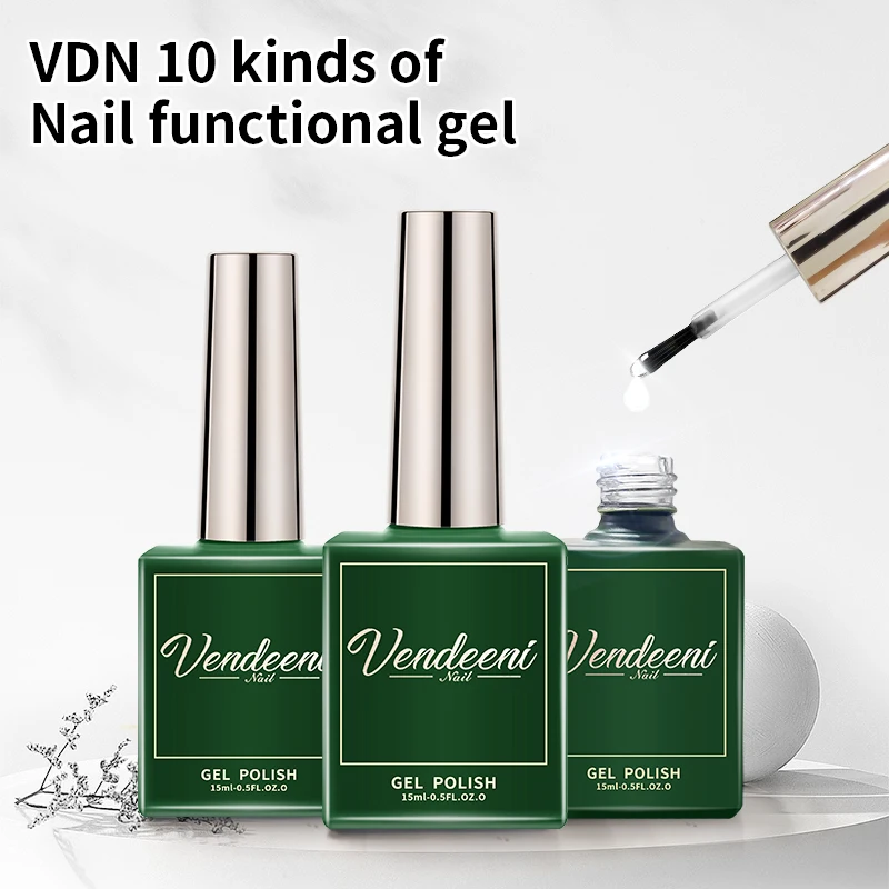 

VDN Free Sample Private Label Gel Nail Polish Soak Off Top Base Coat Structure Gel Matte Top Primer Ph BOND, 3000 colors