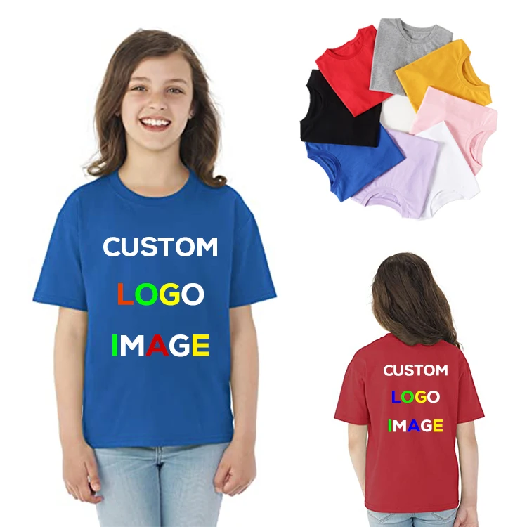 

Wholesale customized t shirt logo printing 100% cotton custom kids t-shirt