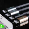 Clear the inventory Mico USB Cable Fish net USB cable Aluminum Alloy Cable for Android phones