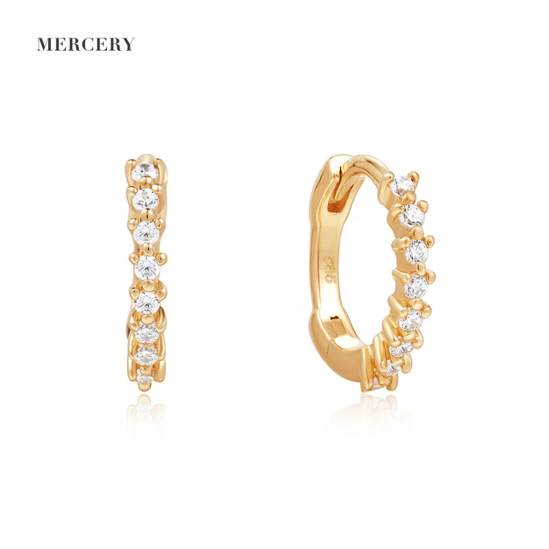 

Mercery Women Fine Jewelry 14K Solid Gold Huggie Earrings Set Beautifully Designed Luxury Diamond Jewelry Earrings