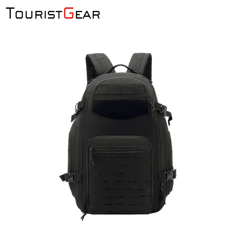 

Wholesale Outdoor Waterproof Hiking Survival Army Bag Black Military Tactical Backpack custom logo