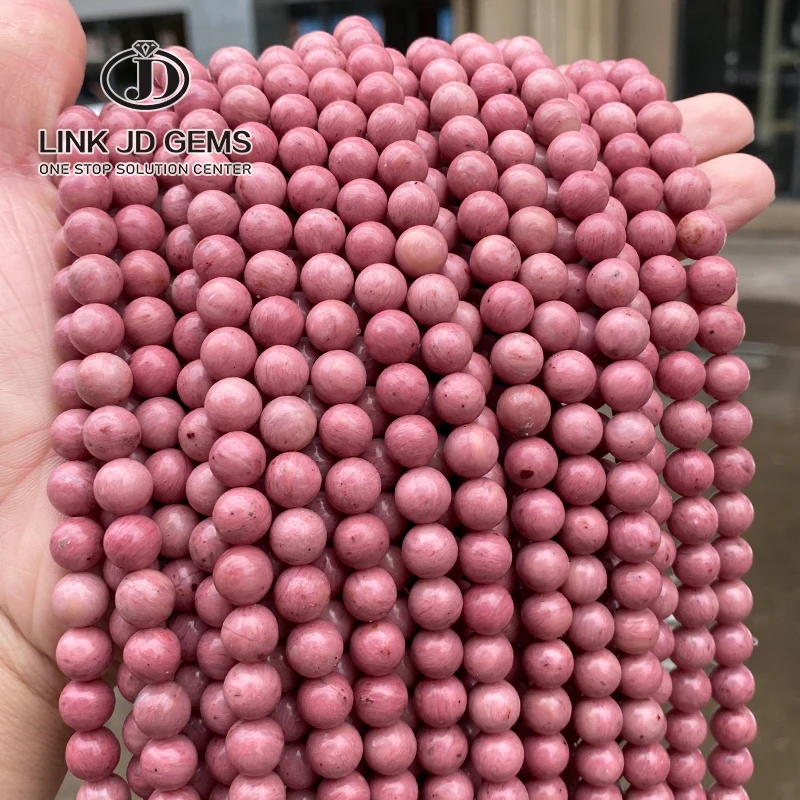 

4/6/8/10/12mm Natural Gemstone 7A Natural Dark Rhodonite Beads Round Spacer Loose Stone Beads for Jewelry Making