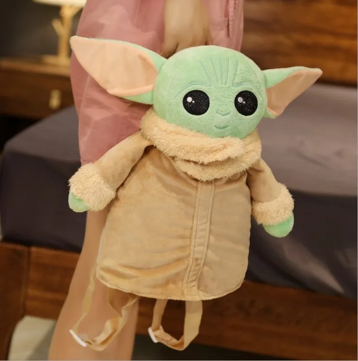 

dropshipping Plush Baby Yoda Peluche Stuffed Doll Plush Baby Yoda Bags Custom Kids Yoda Plush Bags Backpack