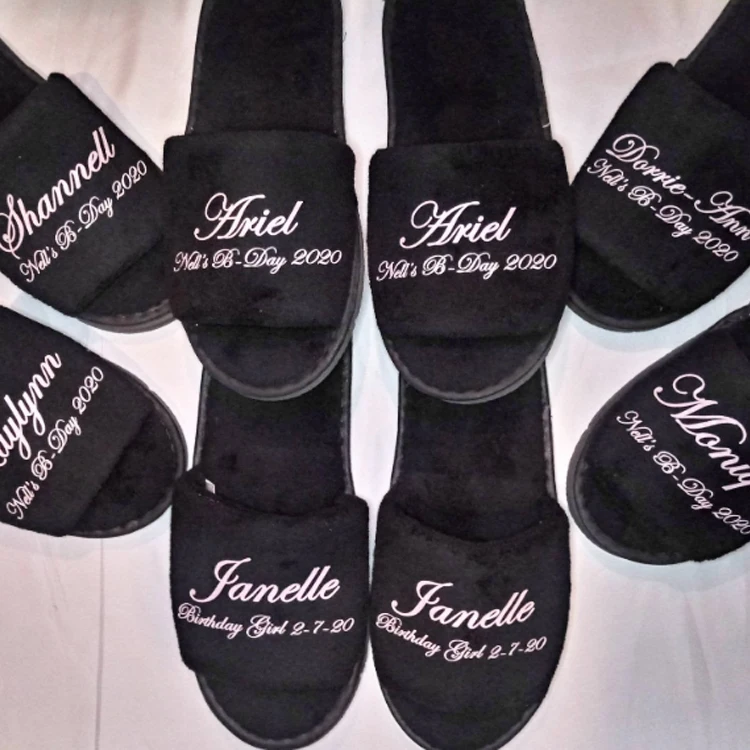 
5 star hotel bathroom 100 % biodegradable cheap black disposable coral fleece custom logo hotel slippers 