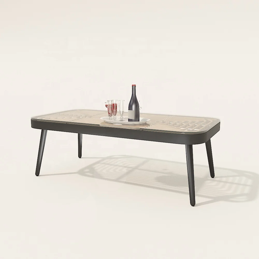 
Wholesale Used Dining Bistro Set Residential Aluminum Frame Classic Patio Rattan Relax Chair 