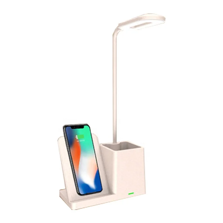 

Desk Smart Lamps 3 In 1 Clamp Flexible Led 10 W Pen Holder Wireless Charger Night Lamp