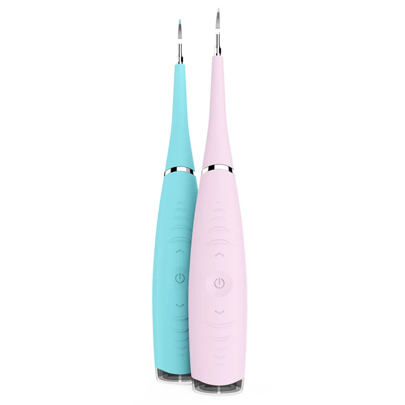 

High Frequency Vibrating Electric Ultrasonic Stain Tartar Calculus Tooth Cleaner Tartar Remover With USB Rechargeable, Blue/pink