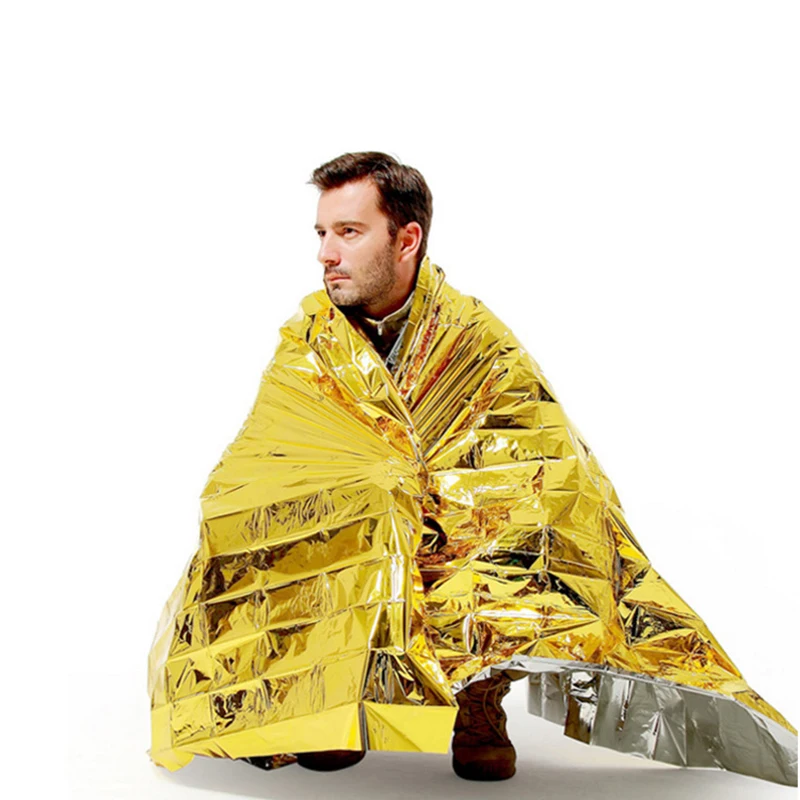 

Emergency Mylar Thermal Blankets Perfect Survival Gear for Adults and Kids Survival Kit Hiking Outdoors Camping Emergency Space