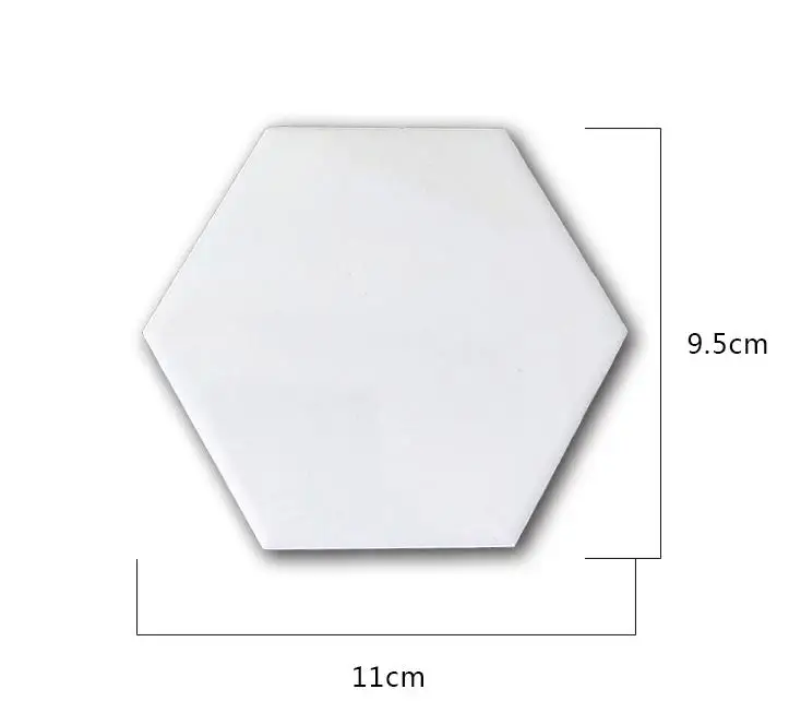 

Sublimation Ceramic Coaster Car Coaster For DIY Heat Printing Transfer Thermal Transfer Cup Pad 6.6cm Ceramic Mat, White