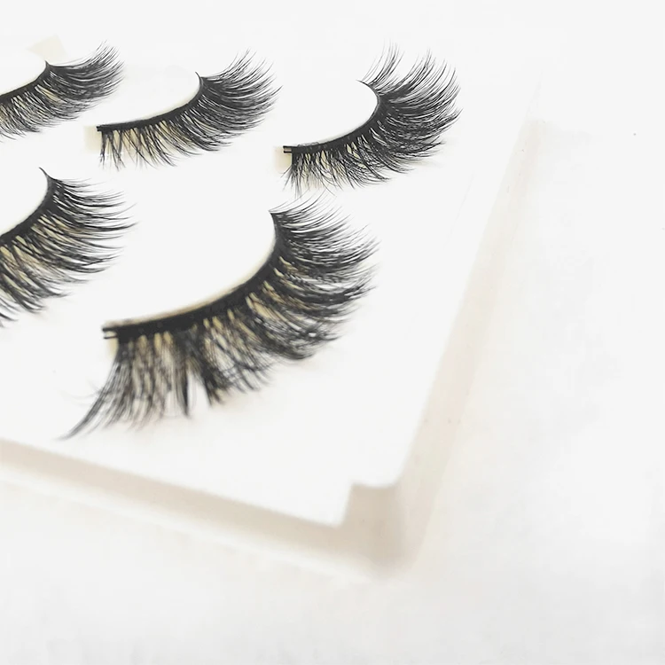 

Thick 3D false eyelashes a box of three pairs of false eyelashes eyelashes factory wholesale 5D45, Black color