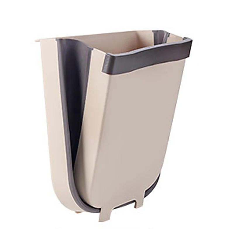 

Eco-Friendly Custom Storage Boxes Dust Bins, Plastic Household Hanging Trash Can Foldable Garbage Rubbish Bin, White,chocolate