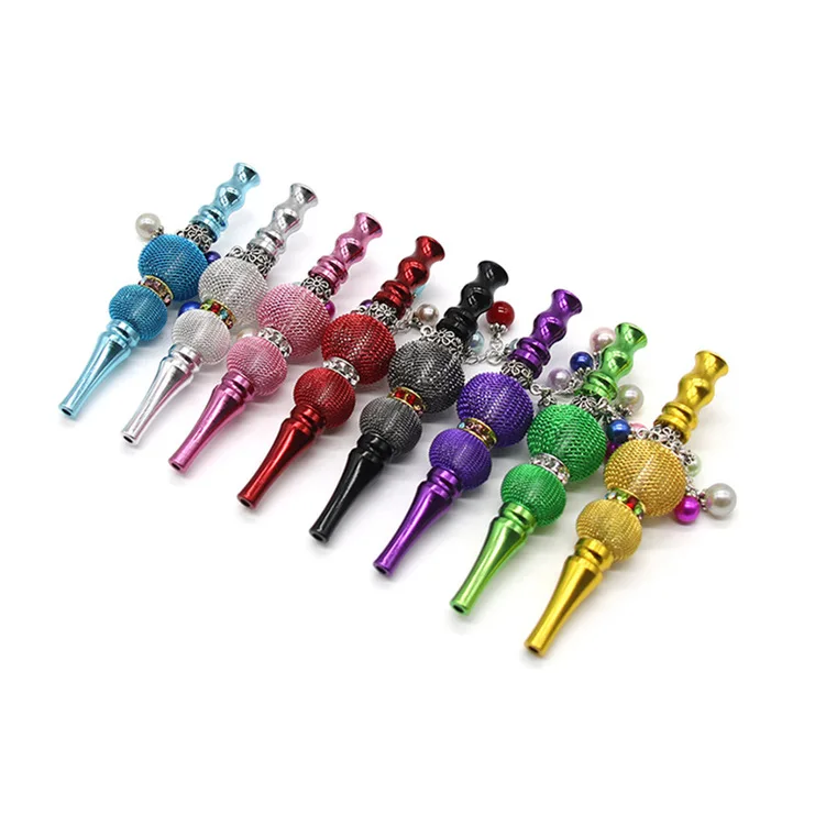 

Hot sale Hookah Mouth Tips Jewelry Candy Hookah Tips Mouthpiece Metal Shisha Mouth Tips, As picture