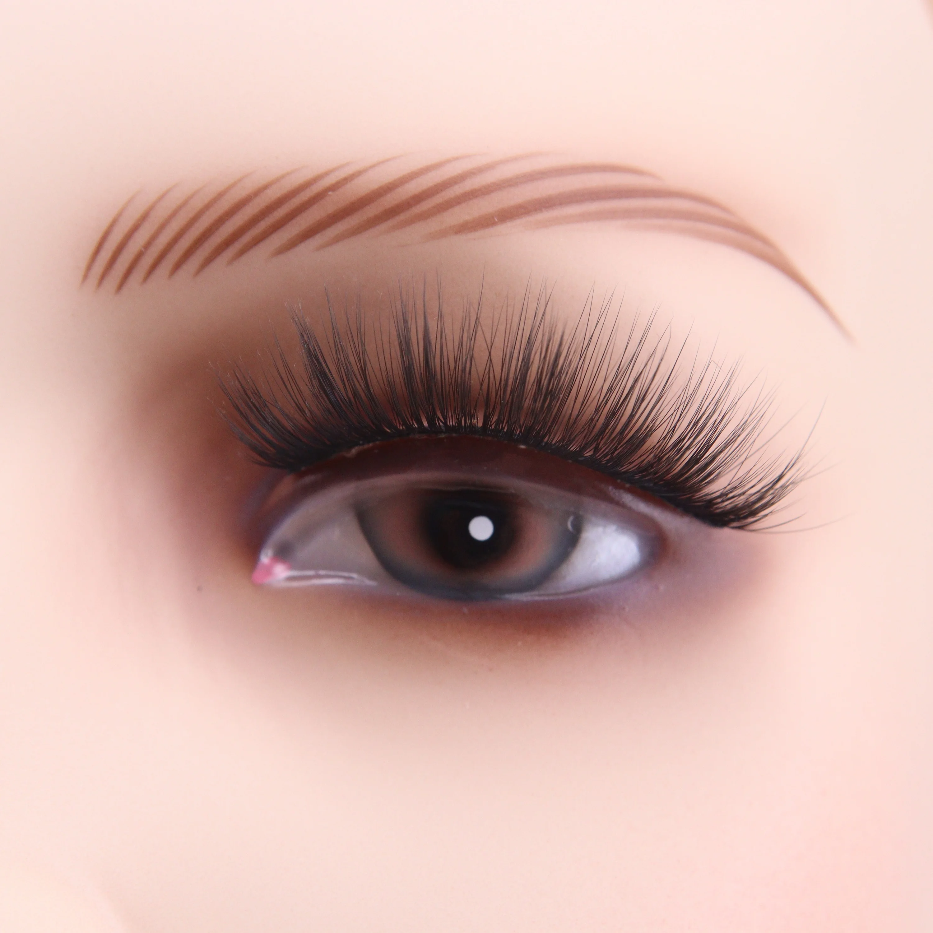 

Luxury Natural 3D Faux Mink Eyelashes Clear Band Invisible Wholesale Faux Mink Strip Eyelashes, Natural black