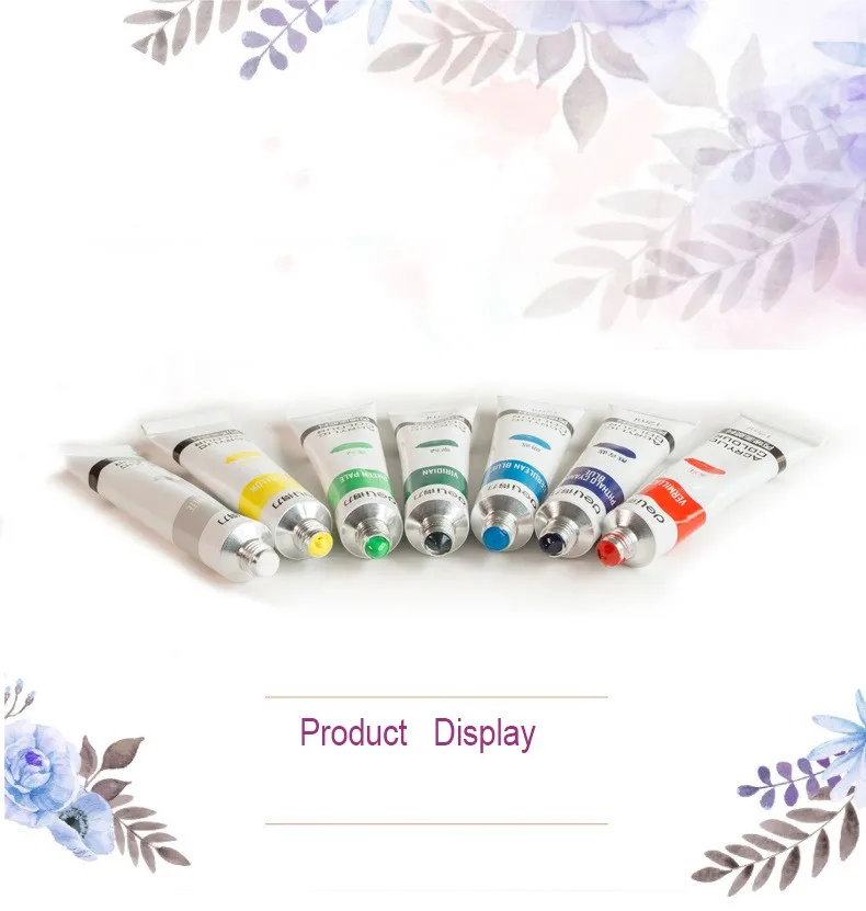 
Custom Logo Art Supply Permanent Waterproof 24 Colors Acrylic Paint Set for T-shirt,Rock,Wood,Glass Oil Based Acrylic Paint 