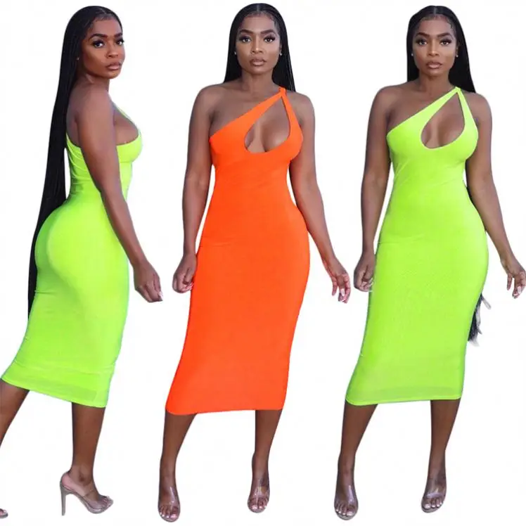 

2021 Hot sale Womens clothing Birthday Dresses Sexy solid color casual Dresses