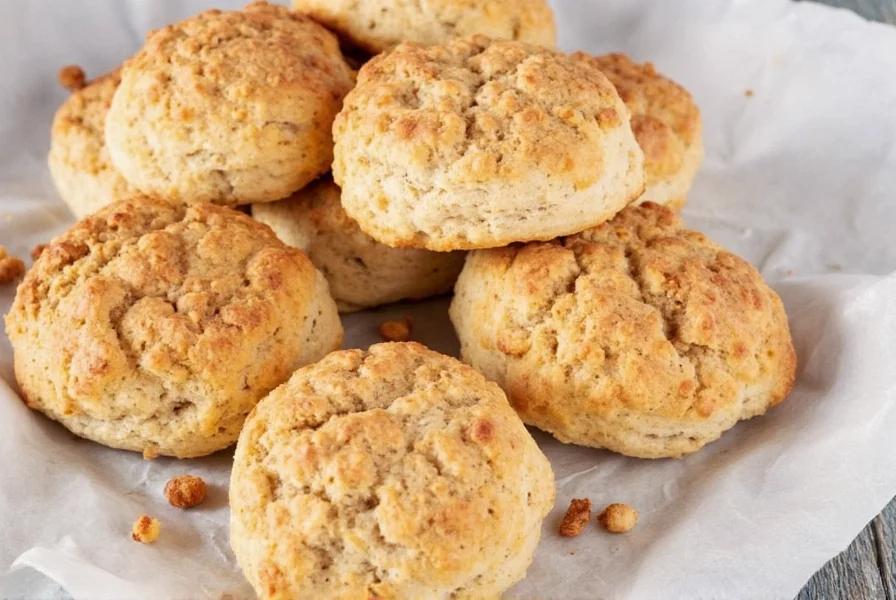 Cinnamon scones on a wooden tray
