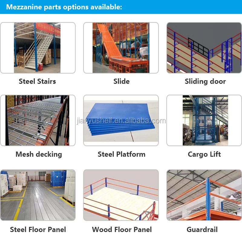 Industrial metal by design longspan display steel shelving warehouse high level storage platform rack mezzanine shelf supplier