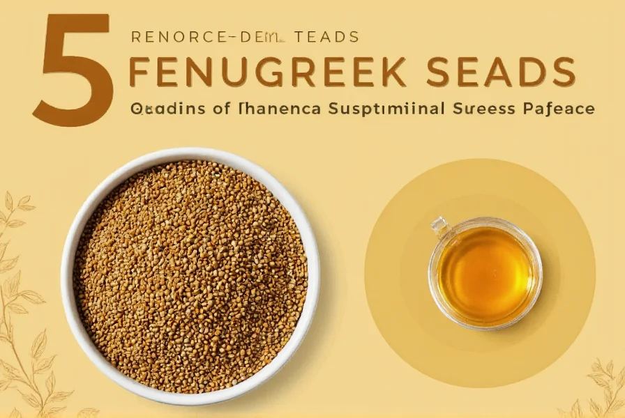 Comparison of fenugreek seeds, prepared tea, and capsule supplements on wooden table