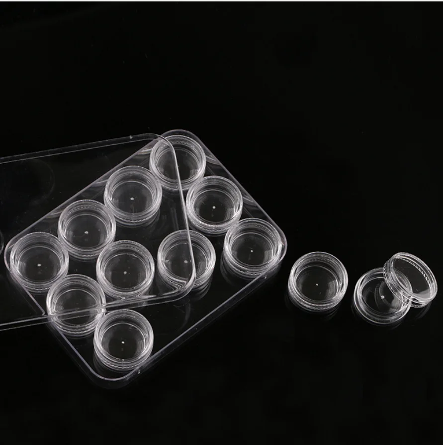 Artist Set Of Empty Plastic Paint Pots,High Quality Clear And Paint