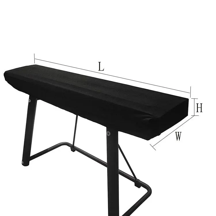 

2022 Hot selling Heavy 88 keyboards elastic spandex piano keyboard dust cover, Black