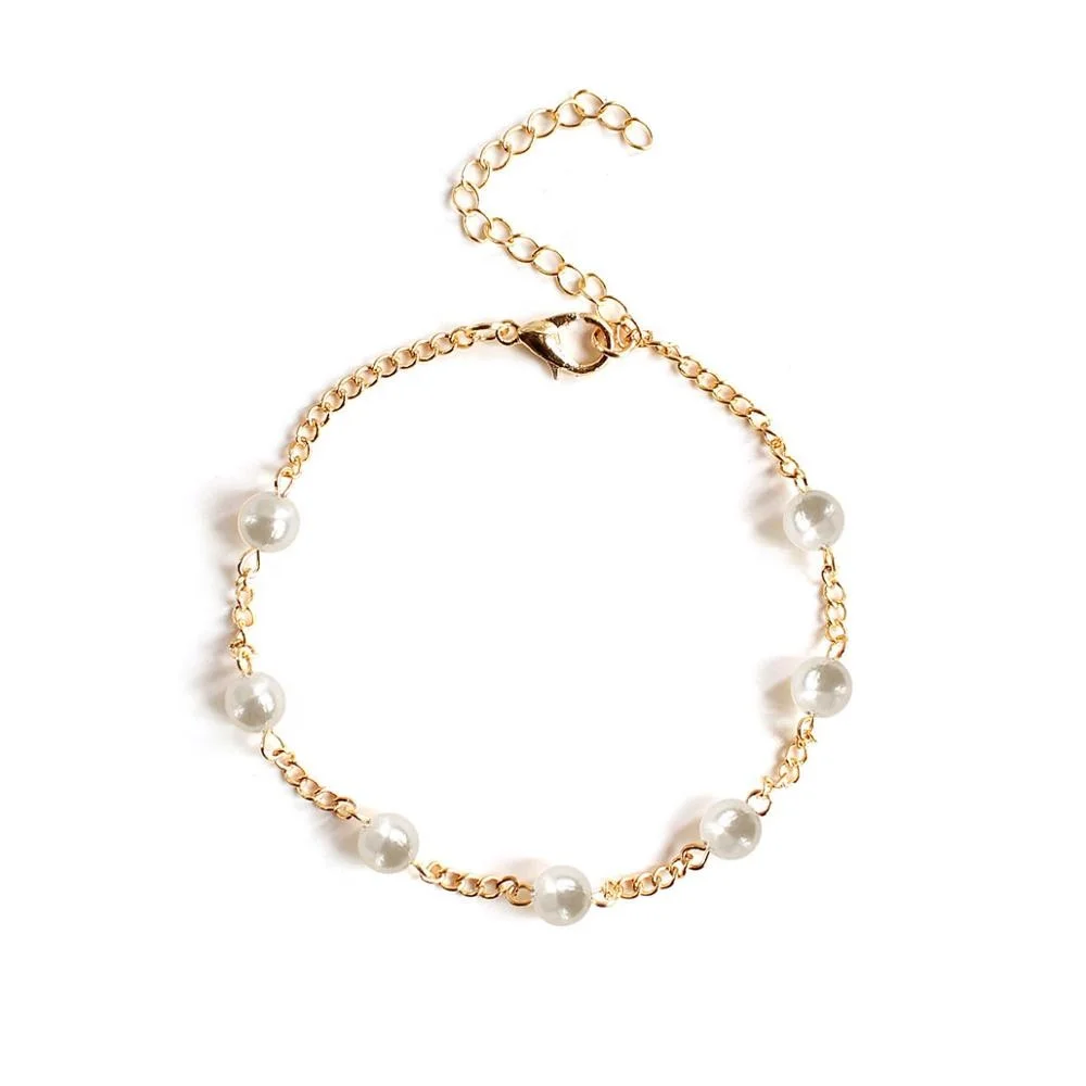 

bangle bracelet friendship charm jewelry bracelet women pearl bracelet