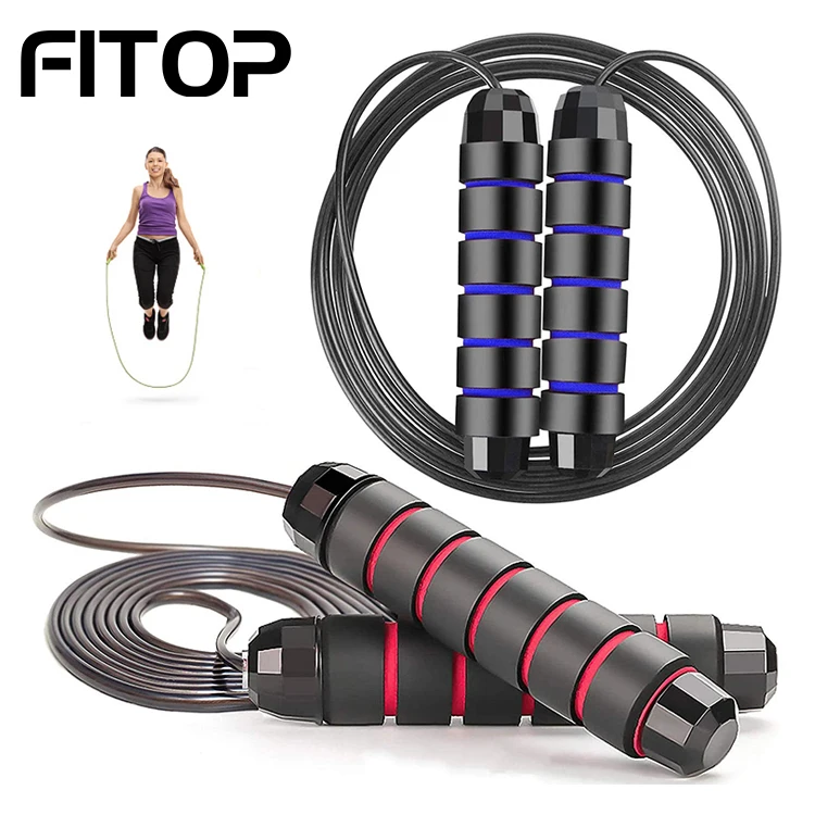 

free sample Speed Skipping Pvc Jump Rope Corda Per SaSpringSeil Springtouw Fitness Speed Home Gym Workout adjustable Custom Logo, Black/red/blue/green