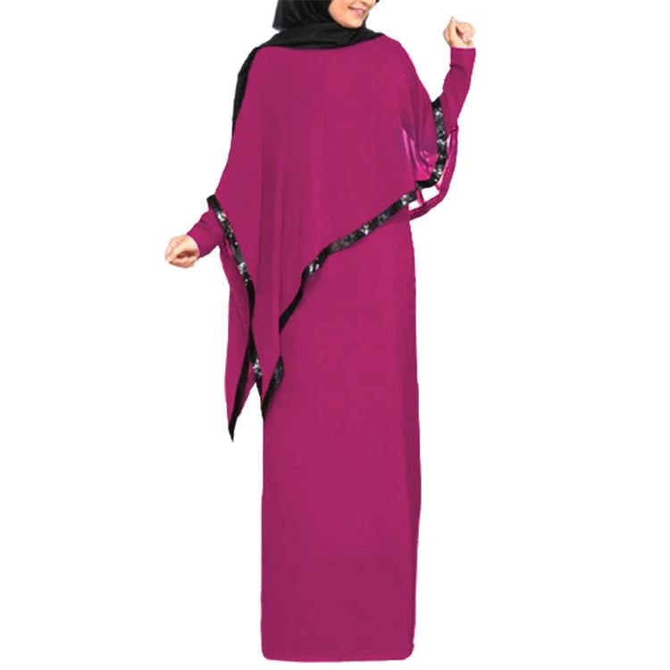 

2021 The Most Popular Modern Design Close Skin Comfortable Muslim Dress For Women, Multi color
