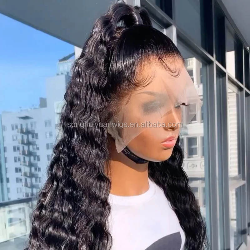 Drop Shipping Pineapple Wave Frontal Lace Wigs Human Hair Brazilian