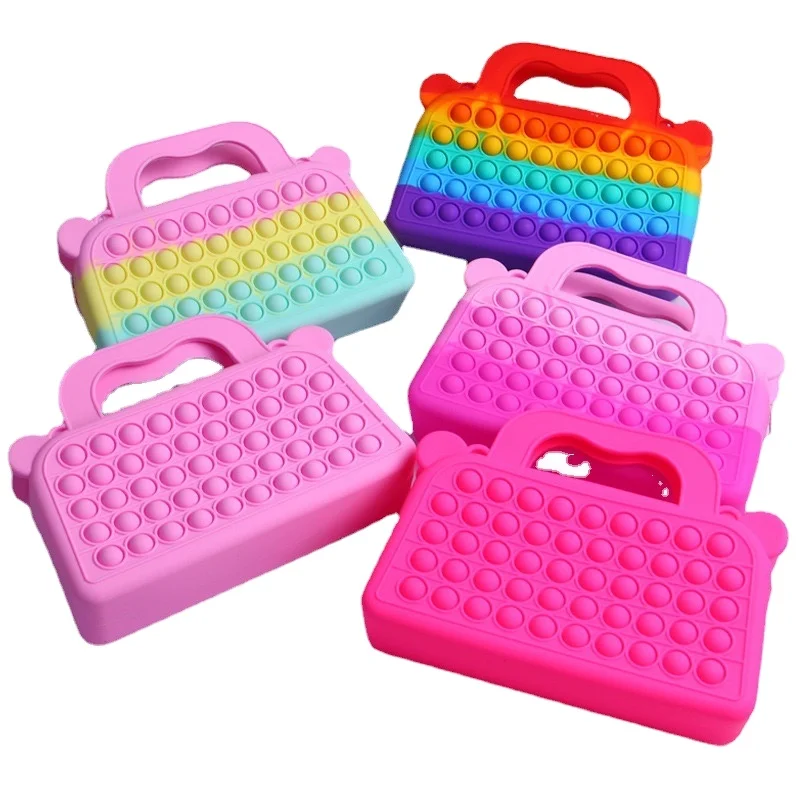 

Amazon Hot Selling silicone bag bubble pop popper Bags Women Handbags, Many colors