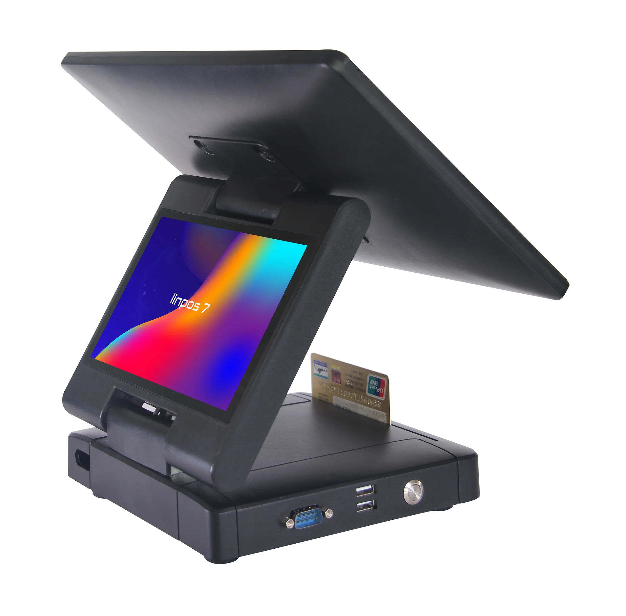 

12.5 inch cheapest smart pos machine system terminal with full HD1080P display dual screen touch cash register luxury appearance