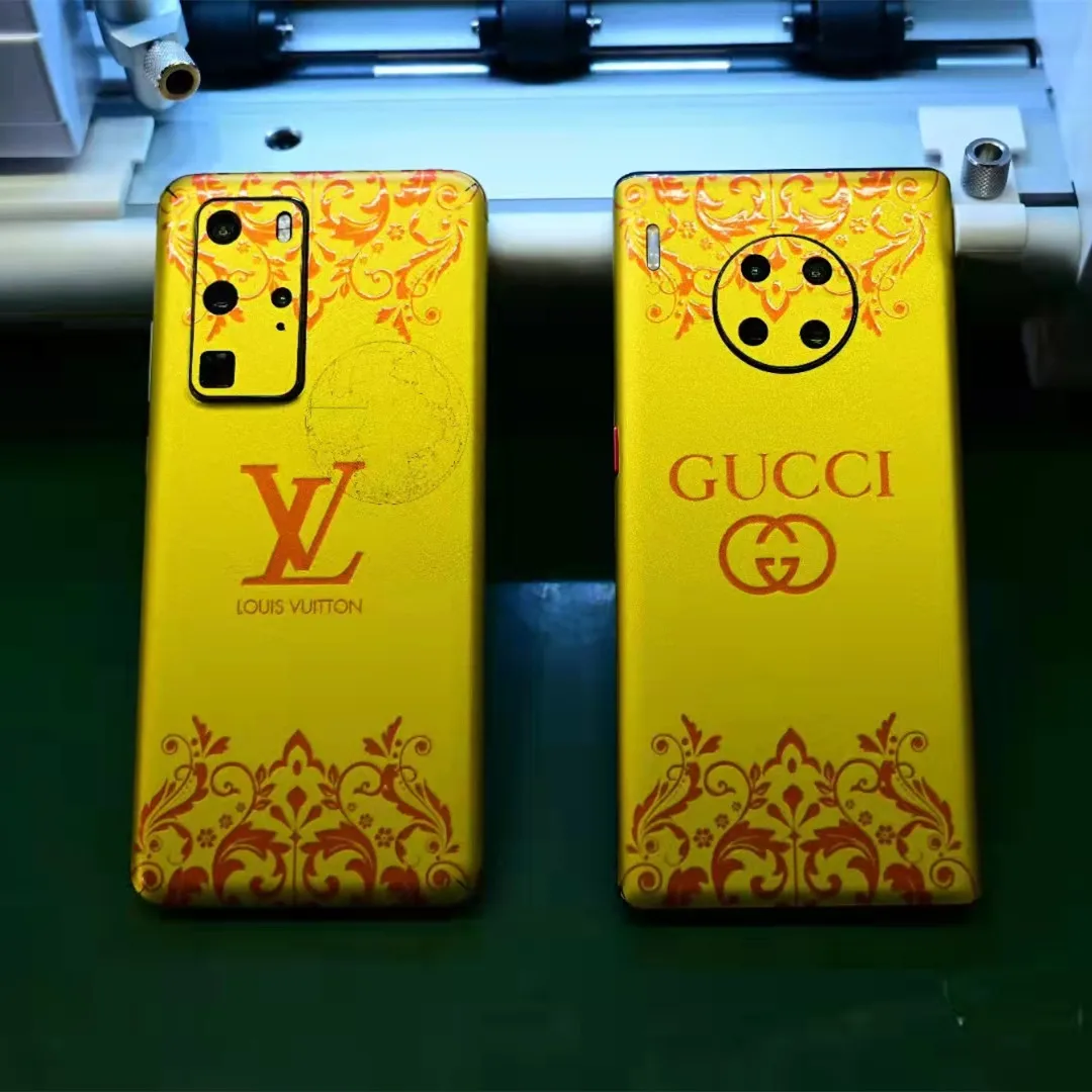 

hot selling 3d relief printing mobile phone back sticker skin film, Colorful