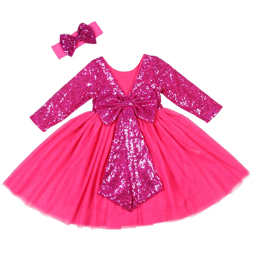 Girls Sequin Dress Baby Toddler Kids Special Occasion Dresses Short