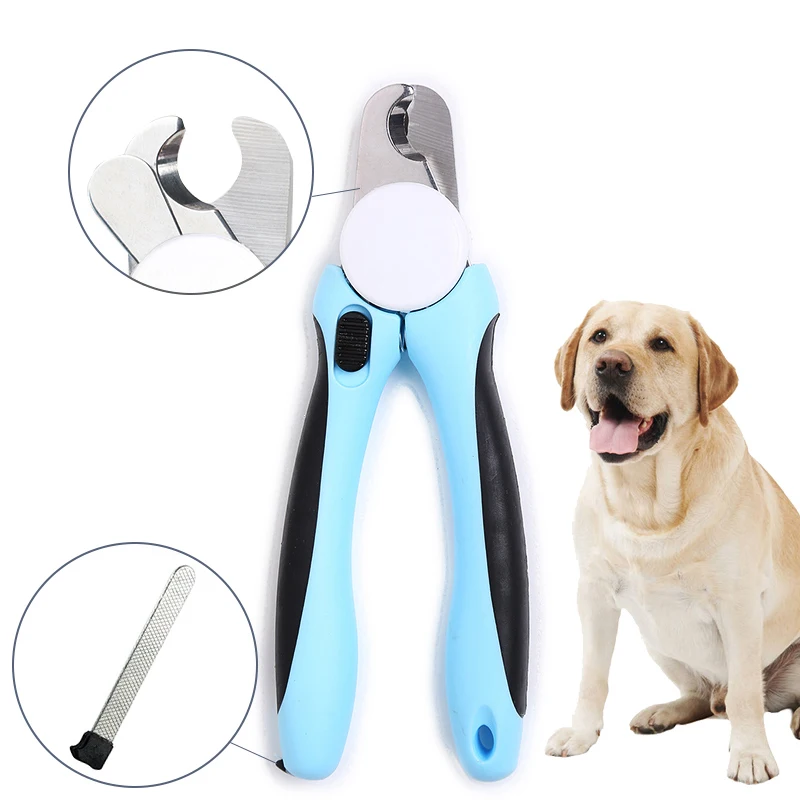 

Pet Claw Care Nail Cutter Stainless Steel Scissors Dog Cat Nail Clippers with Free Nail File, Pink,light blue etc