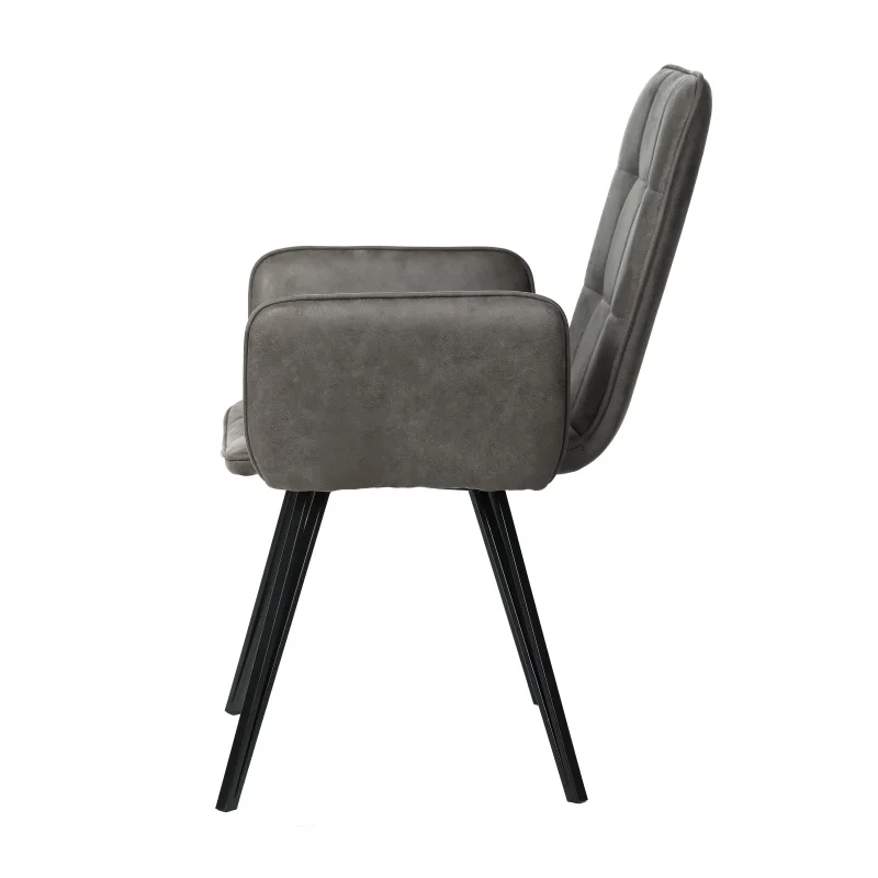 Modern Luxury Leather Dining Chair Living Room High Back Upholstery Arm Chair Dining With Wood