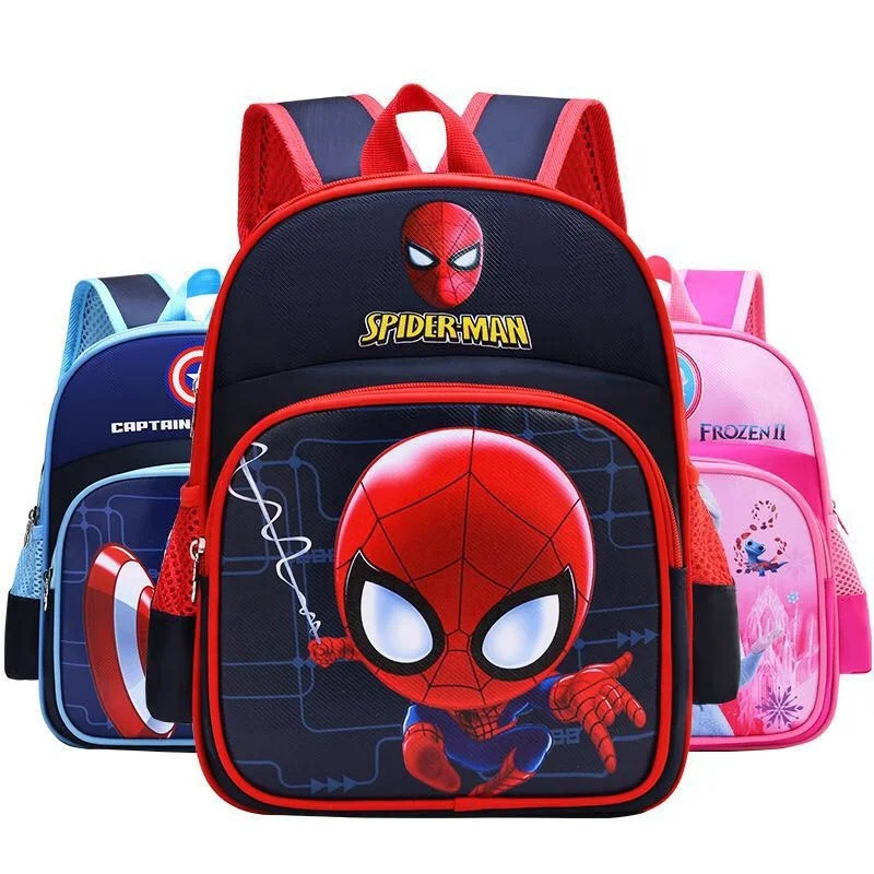 

2021New 3D Captain America Children 3D Cute Spiderman Design Backpack boys Primary school bag kids Kindergarten backpack Mochila