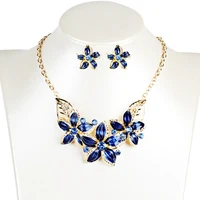 

2020 SAF wholesale zinc alloy rhinestone Korean new grace fashion bridal women necklace and earring jewelry sets