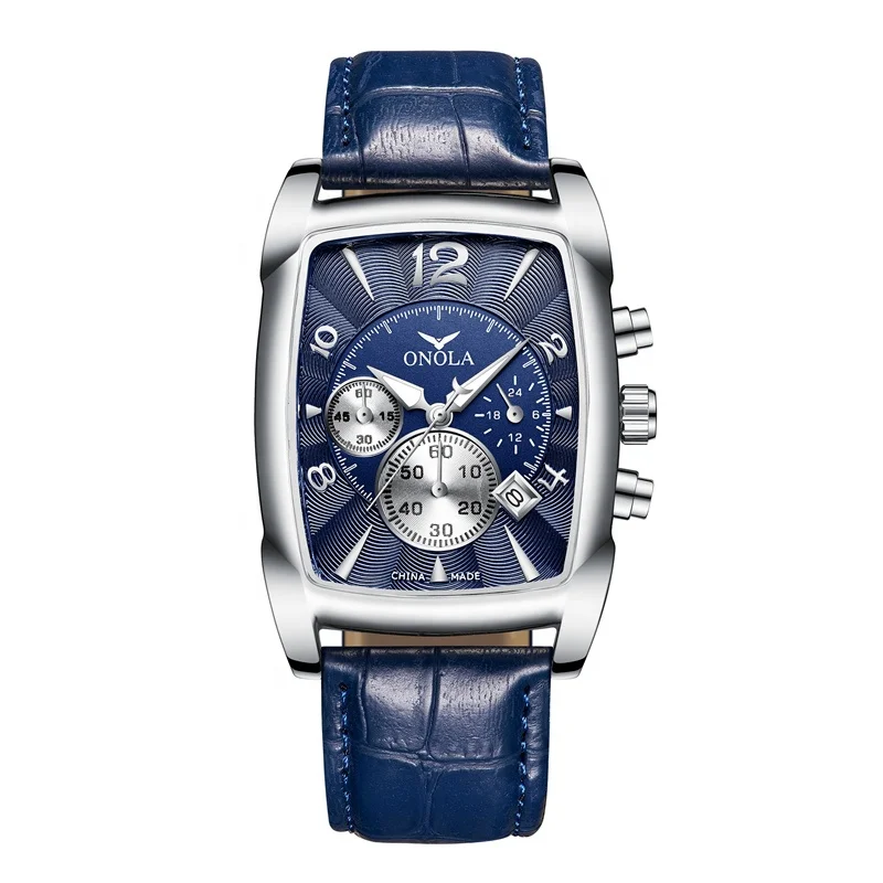

Top Brand ONOLA 6818 Luxury Classic Business Leather Chronograph Quartz Watches Men Wrist Sports Wristwatches