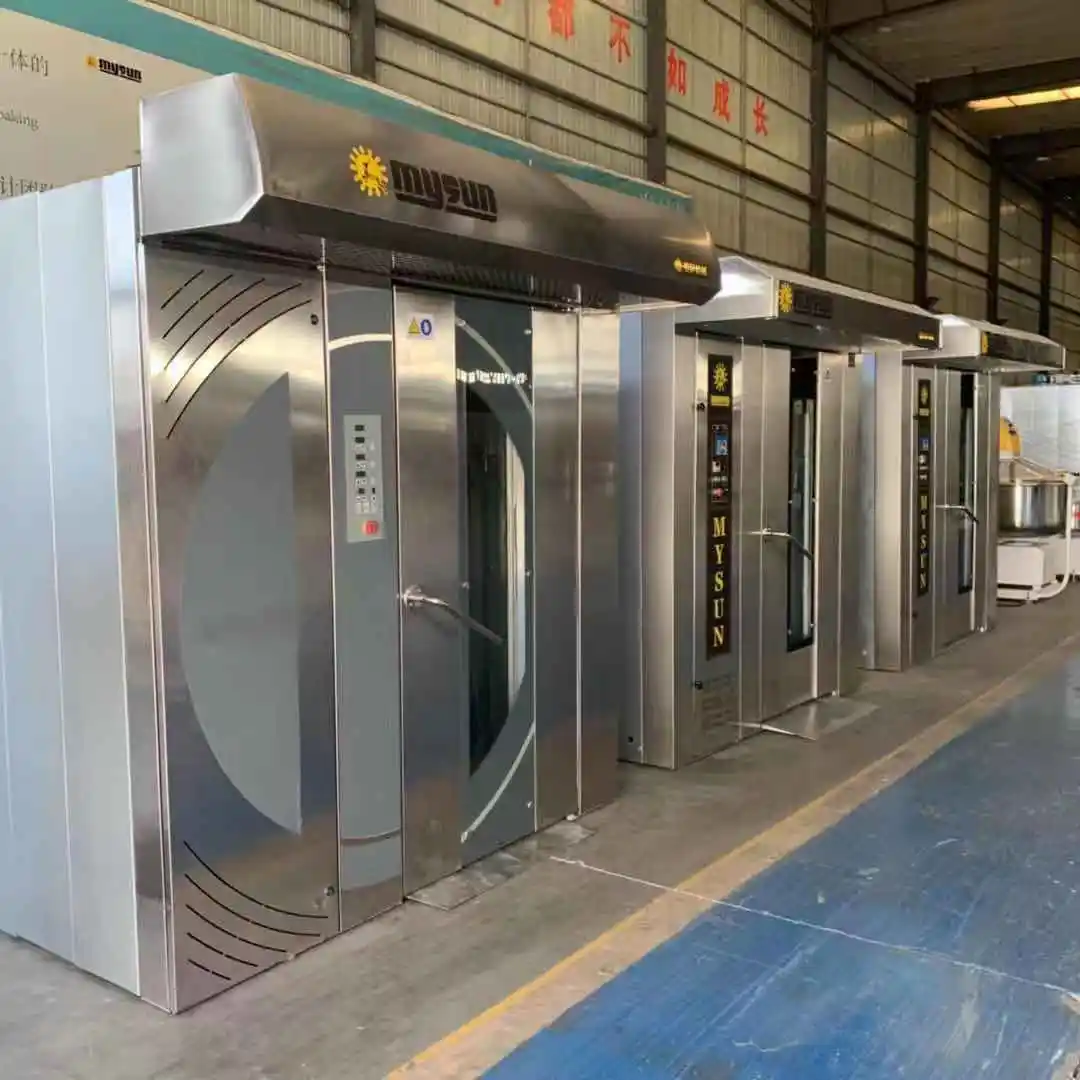 
Heavy duty complete set of bakery equipment good prices commercial in China rotary rack oven 