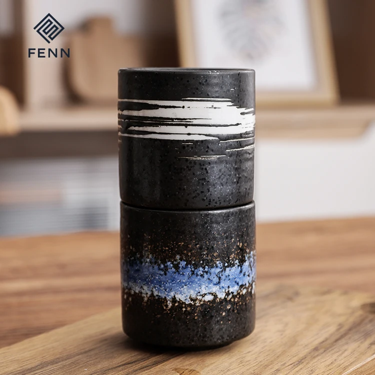 product fenn retro hand painted ceramic mugs reaction glaze porcelain cup for coffee shops and restaurants-61