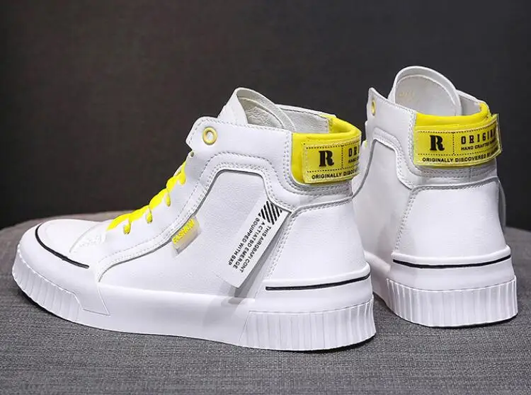 Soft Breathable High Cut Sport Shoes  Fashion comfortable Women Skateboard Shoes Girls White Casual Shoes