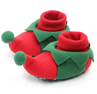 wholesale Christmas Plush Animal Baby Boots Shoes Soft Soled Shoes Walking Shoes  Warm Loafers details