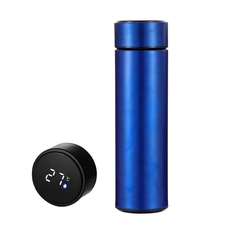 

[JT-F500]LOW MOQ 500ml stainless steel vacuum insulated water bottle temperature display thermal bottle, Customized colors acceptable