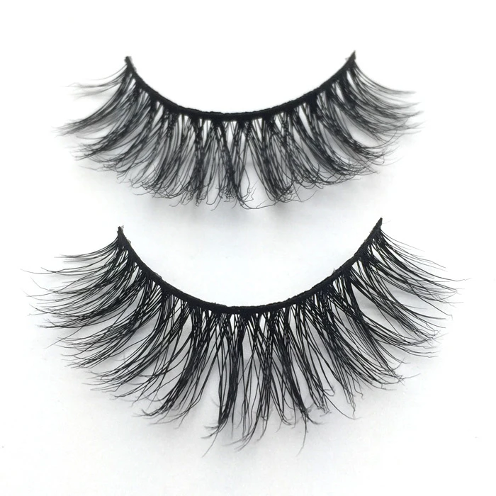 

Wholesale Vendor Fluffy Mink Eyelash Customized Boxes Packaging With Free Brush, Natural black