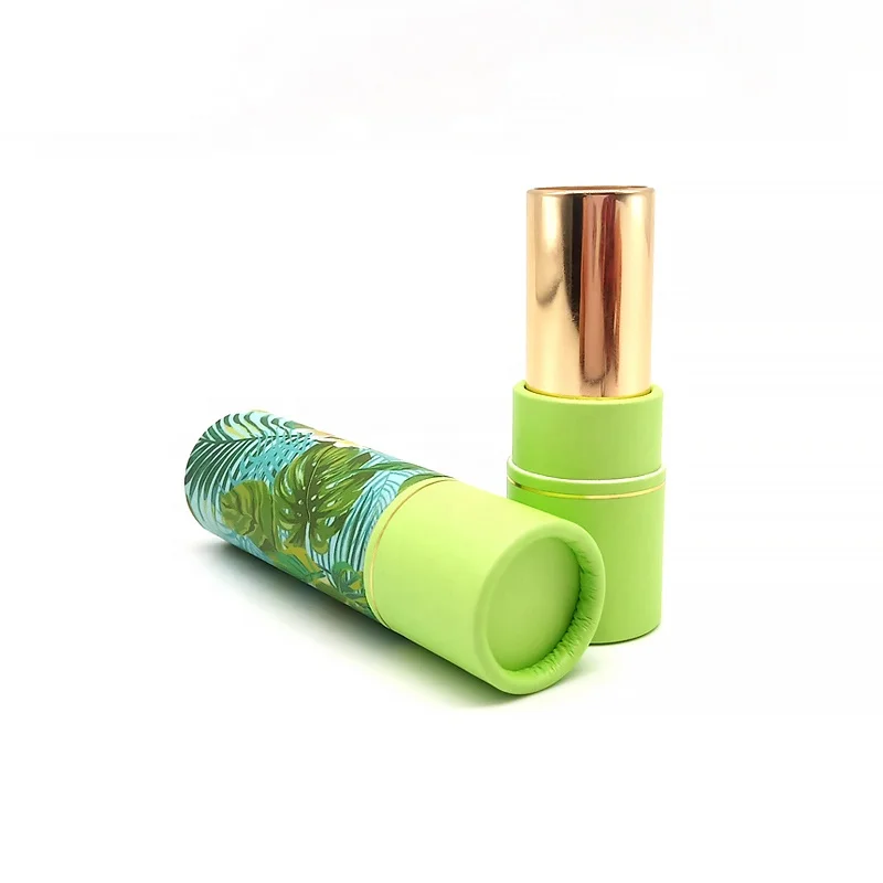 
Wholesale Twist Up Cardboard Container Green Vegan Lipstick Packaging Empty Paper Tubes 