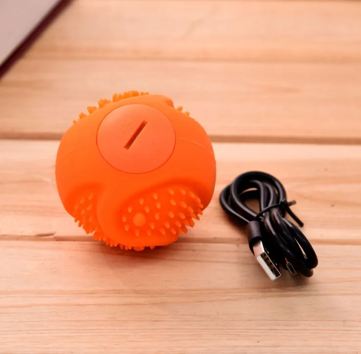 

2021 pet Dog Toy Balls Usb Charging Intelligent Interactive Pet Toy Balls LED wicked ball toys, White, green, orange