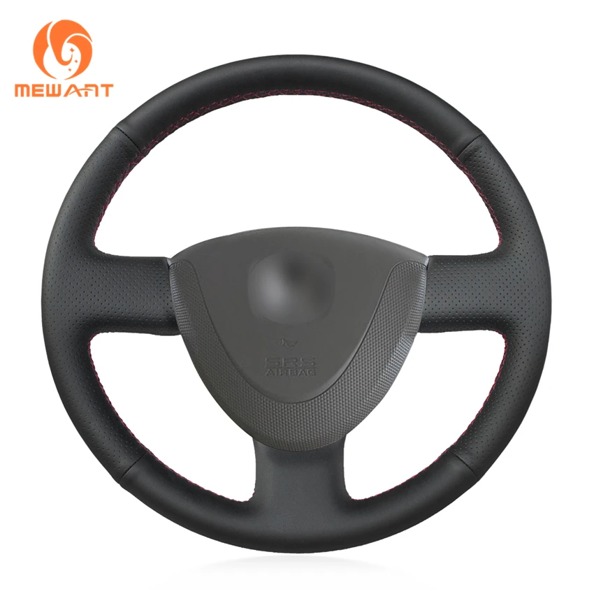 

Custom Hand Sewing Black Artificial Leather Steering Wheel Cover for Honda City 2002-2008 Fit Jazz 2001-2007