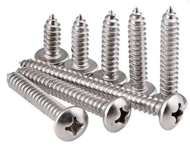 Din7981 Stainless Steel Ss304 Pan Head Self Tapping Screws With Cross