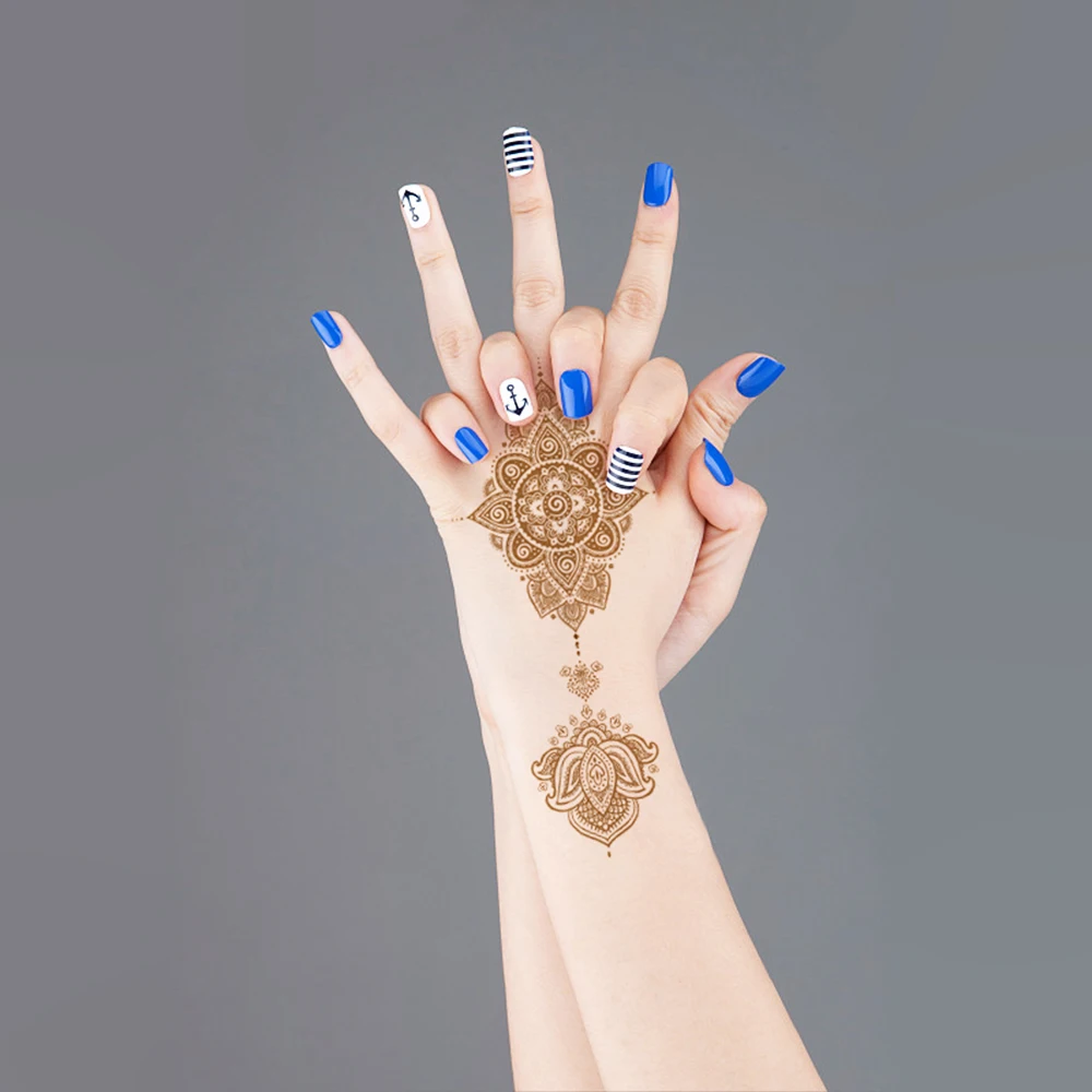 汉娜黄金纹身贴纸水转印临时贴膜女孩性感女士人造纹身贴纸 - buy