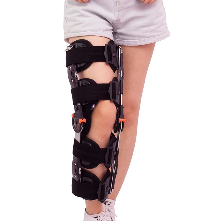 Orthopedic Adjustable Hinged Post-op Knee Support Rom Hinge Ligament ...