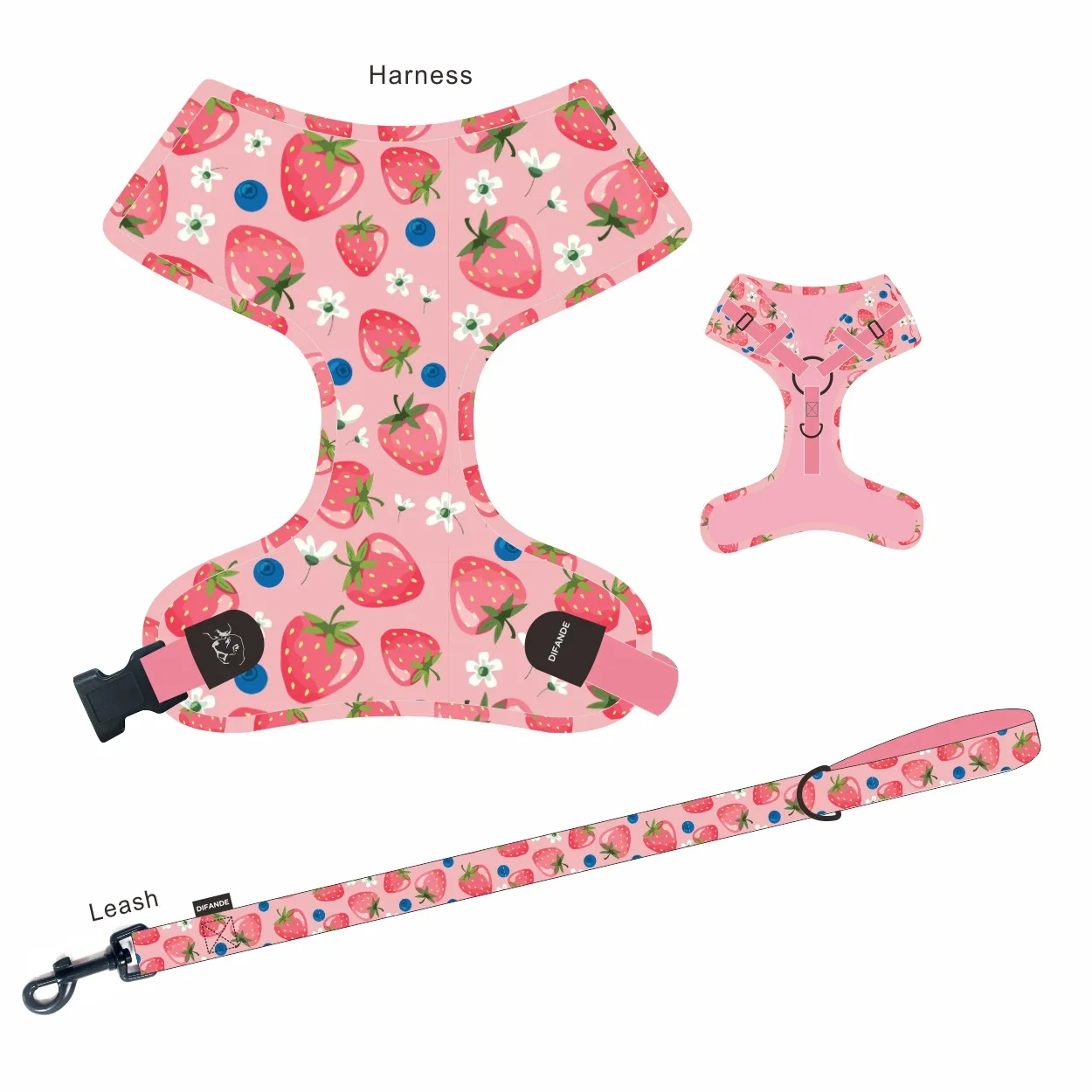 

2021 Hot Sale Dog Leash and Collar Set Pet Harness Luxury Pet Harness Pet Accessories Dog Harness